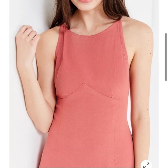 Urban Outfitters Mabel High-Neck Empire Mini Dress Size 4 - Picture 3 of 6